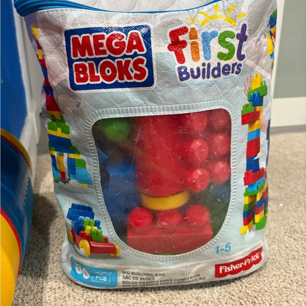 Mega Bloks First Builder 80 Pcs Building Set w/ Storage Bag